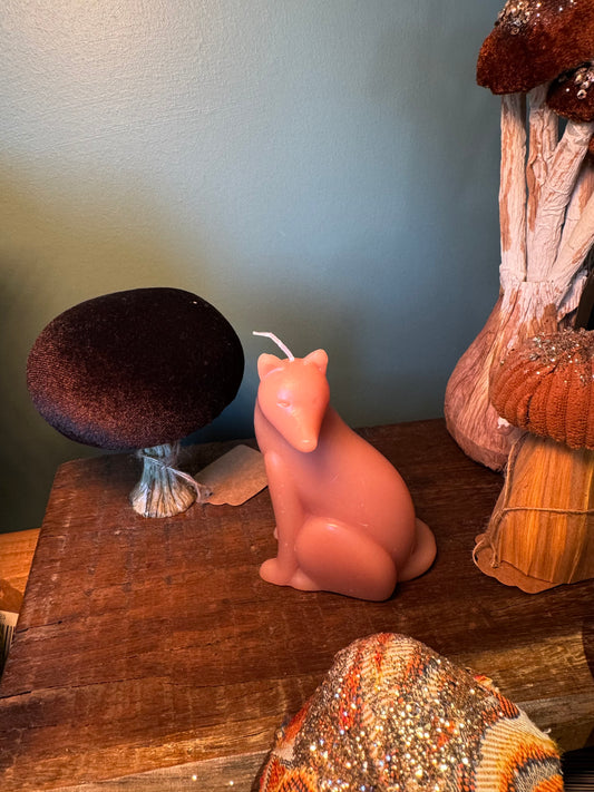 Unscented Fox Shaped Candle