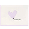 Bottom of Heart - Letterpress Thank You Greeting Card
