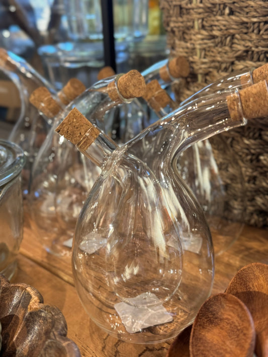 Glass Oil & Vinegar Cruet with Cork