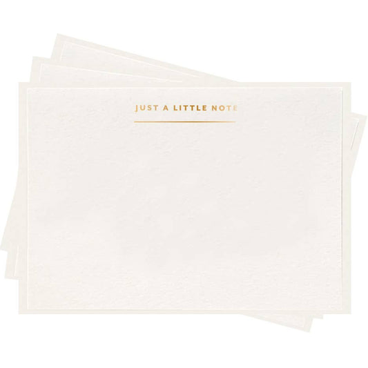 Just A Little Note Fancy Flat - Foil Box Set of 8 Stationery