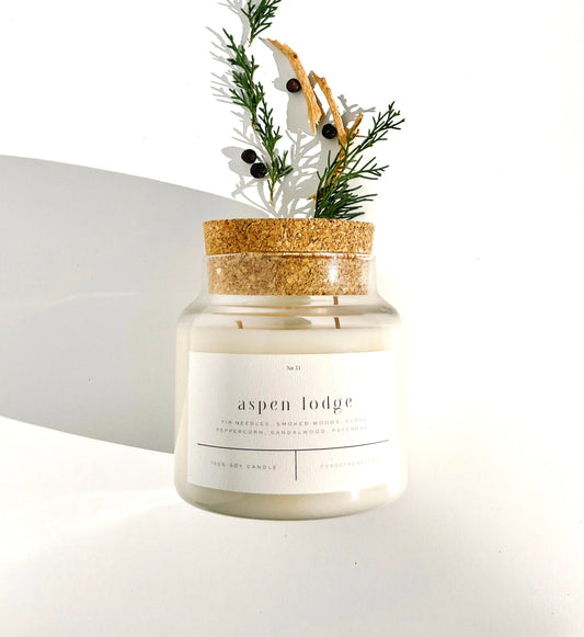 Aspen Lodge 22 oz Glass Candle