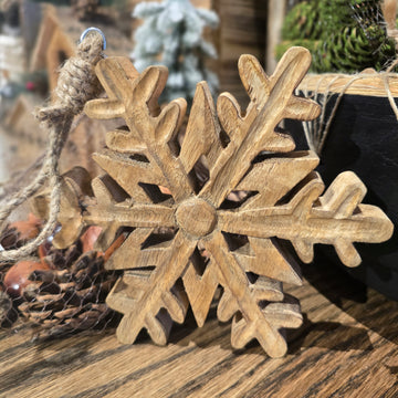 6" Wood Snowflake