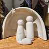 Stoneware Nativity with Glaze, Set of 4