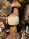 Fabric Topped Foam Mushrooms w/ Wood Base