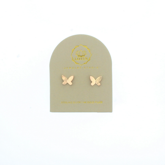 Butterfly Stud Earring - 14K Gold Fill