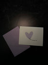 Bottom of Heart - Letterpress Thank You Greeting Card