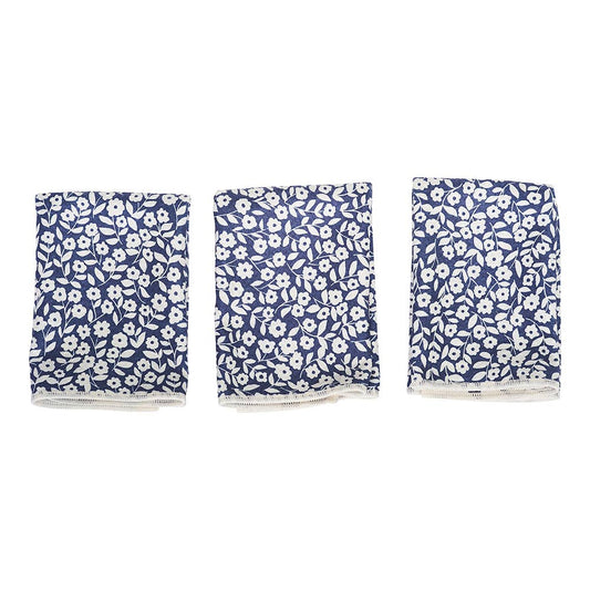 Mighty Mini Towel (Set of 3) Reversible - Nuthatch Birdsong: Navy