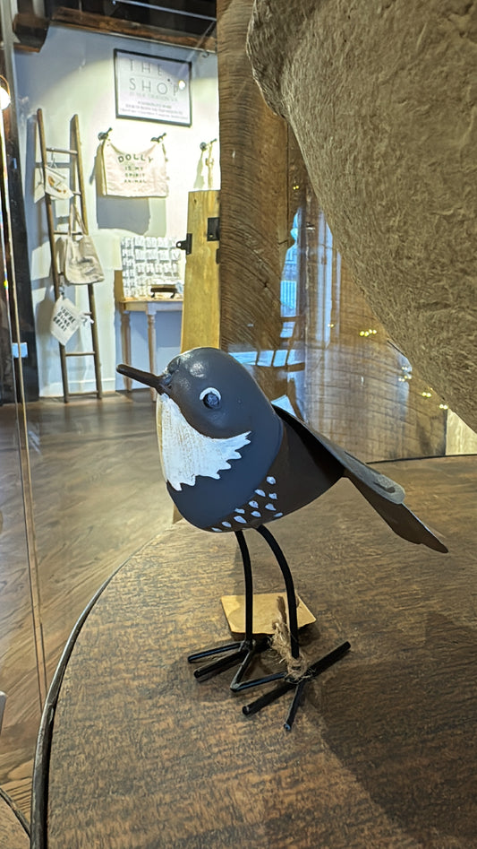 Hand-Painted Metal Bird