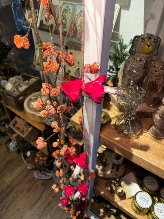 Feather & Foam Mushroom Garland