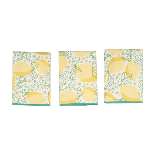 Mighty Mini Towel (Set of 3) Reversible - Lemon Sparkle: Yellow