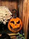 Orange Resin LED Flicker Flame Jack O Lanterns