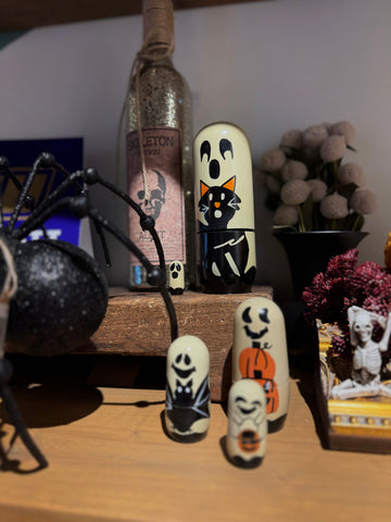 Nesting Wooden Halloween Dolls