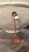 Carved Doussie Wood Spoon w/ Rounded Handle