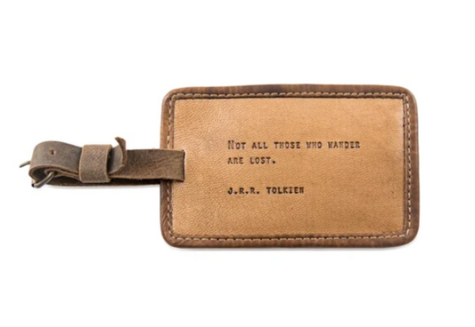 J.R.R. Tolkien Leather Luggage Tag