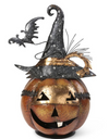 13" Metal Jack O Lantern Candleholder