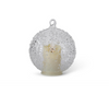 3.75" LED Textured Clear Glass Ornament