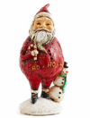 6" Santa Holding Snowman