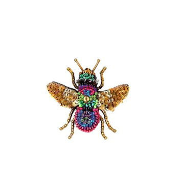 Rainbow Bee Brooch Pin