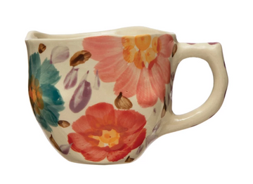 8oz Floral Stoneware Mug