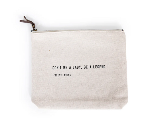 Be A Legend (Stevie Nicks) Canvas Zip Bag