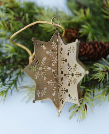 Assorted Metal 3D Snowflake Ornament