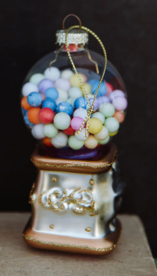 Glass Gumball Machine Ornament