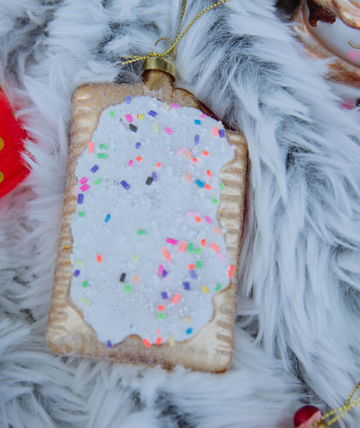 Glass Toaster Pastry Ornament