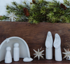 Stoneware Nativity with Glaze, Set of 4