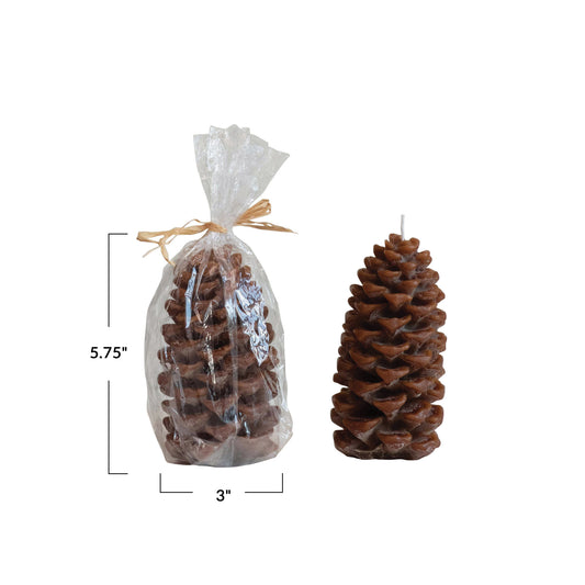 Unscented Pinecone Shaped Candle