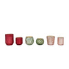 2-1/2"H - 4-1/4"H Mercury Glass Votive Holders, 3 Colors, Set of 6