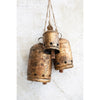 Metal Bell on Jute Rope with Star Cutouts