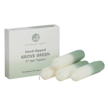 Mindful Moments 4" Tapers 4pk Refill: Grove Green