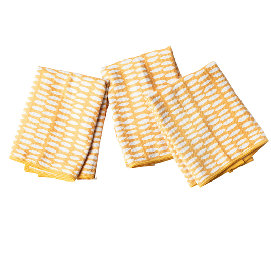 Mighty Minis Towel Set - Beans in Yellow (set of 3)