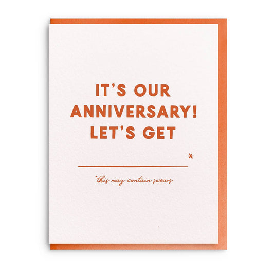 Anniversary Swears - Letterpress Anniversary Card