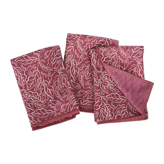 Mighty Mini Towel (Set of 3) Reversible - ZW Blustry Day: Wine