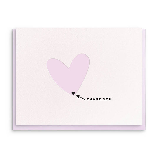 Bottom of Heart - Thank You Card