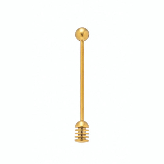 Stainless Steel Honey Dipper, Gold Finish