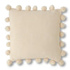 Cream Stitch Knit Pillow