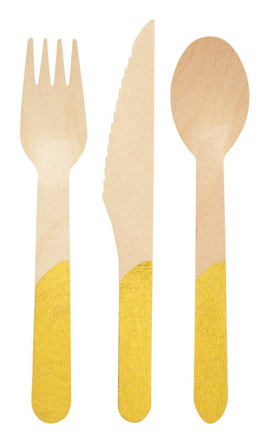 Eco Cutlery Gold Handle 24/pkg