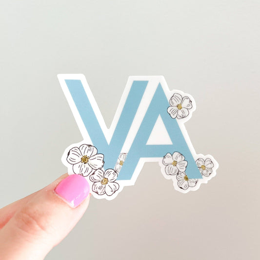VA Virginia dogwood sticker - State Flower