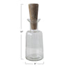 Tall Glass Decanter with Mango Wood Stopper