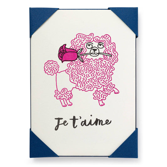 Poodle Je T'aime (5-Pack) Notelet Cards